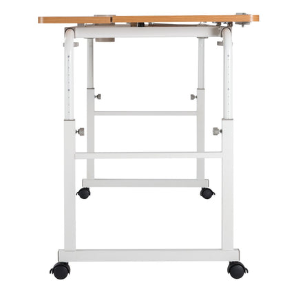 Lumivida Τροχήλατο Γραφείο 120 × 60 cm με Ρύθμιση Ύψους – FWS10-2
