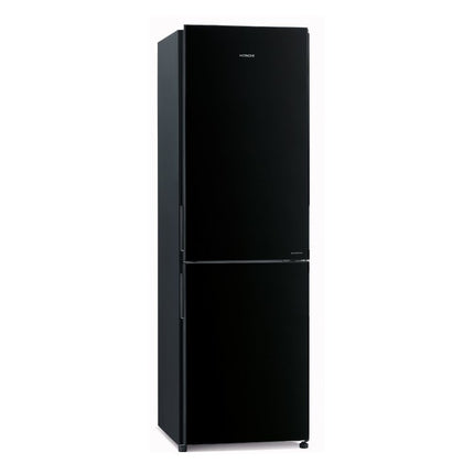 HITACHI Ψυγειοκαταψύκτης 330L, Full No Frost, Inverter, Dual Cooling, Nano Titanium, Black Glass, Ενεργειακή Κλάση E Μαύρο Γυαλί, R-BGX411PRU0-1 GBK