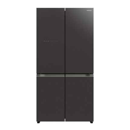 HITACHI Ψυγειοκαταψύκτης French Door 4 Πορτών, 569L, Full No Frost, Inverter, Dual Fan Cooling, Vacuum Compartment, Grey Glass, Ενεργειακή Κλάση E, WB640VRU0-1GMG