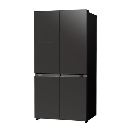 HITACHI Ψυγειοκαταψύκτης French Door 4 Πορτών, 569L, Full No Frost, Inverter, Dual Fan Cooling, Vacuum Compartment, Grey Glass, Ενεργειακή Κλάση E, WB640VRU0-1GMG