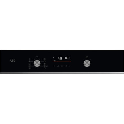 AEG 6000 SenseCook Εντοιχιζόμενος Φούρνος 71L με Αισθητήρα Τροφίμων, Wi-Fi, Aqua Clean, Καταλυτικό Καθαρισμό & Soft Closing, Ενεργειακή Κλάση A+ OS6CB531AB, Μαύρος