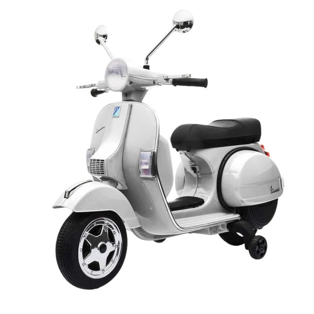 VESPA® Ηλεκτροκίνητη Παιδική Μηχανή 12V, 4.5Ah Ride-On με Αυθεντικό Ιταλικό Στυλ σε Άσπρο Χρώμα, 3+ Ετών