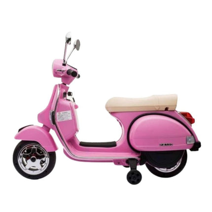 VESPA® Ηλεκτροκίνητη Παιδική Μηχανή 12V, 4.5Ah Ride-On με Αυθεντικό Ιταλικό Στυλ σε Ροζ Χρώμα, 3+ Ετών
