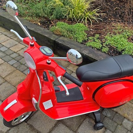 VESPA® Ηλεκτροκίνητη Παιδική Μηχανή 12V, 4.5Ah Ride-On με Αυθεντικό Ιταλικό Στυλ σε Κοκκινο Χρώμα, 3+ Ετών