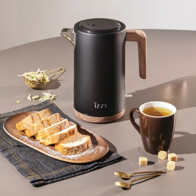 IZZY Βραστήρας 1.7Lt 2200W Wooden  Μαύρος