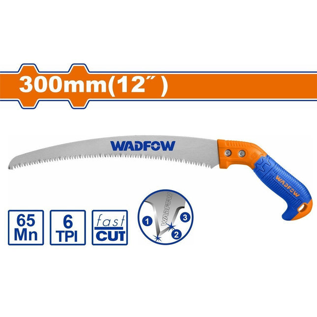 WADFOW Κυρτό Πριόνι Κλαδέματος με Τηλεσκοπικό Άξονα και Λεπίδα 300mm WHW7G12