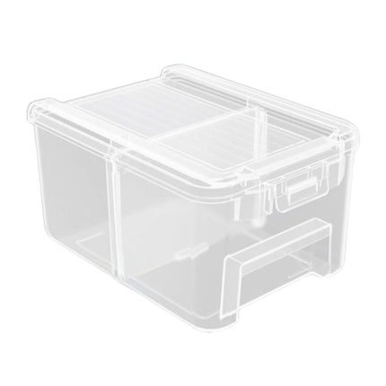 WADFOW Σετ 3 Διαφανή Κουτιά Αποθήκευσης 150x105x80mm με Αφαιρούμενο Διαμέρισμα WTB8333