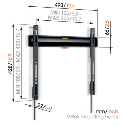 Vogels COMFORT TVM3405 SP TV Wall Mount 40×40 Fixed OLED