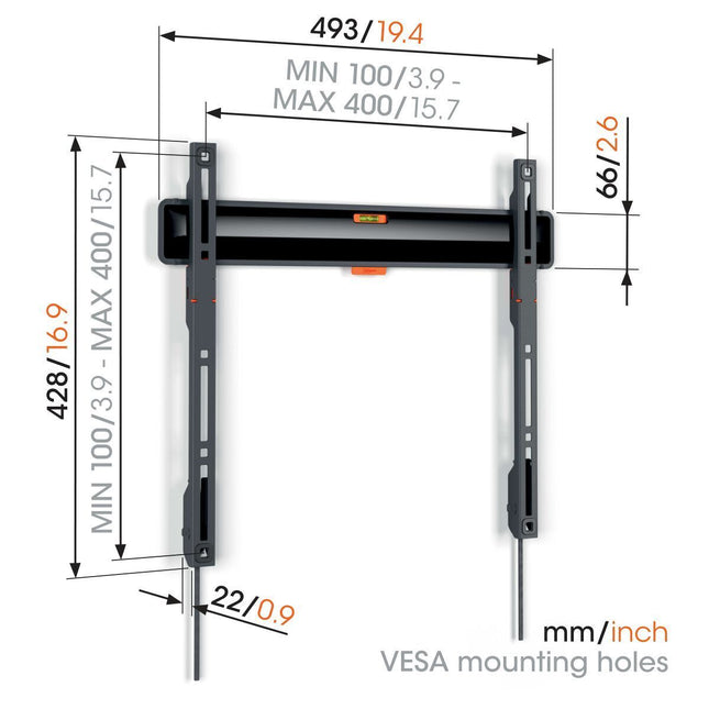 Vogels COMFORT TVM3405 SP TV Wall Mount 40×40 Fixed OLED
