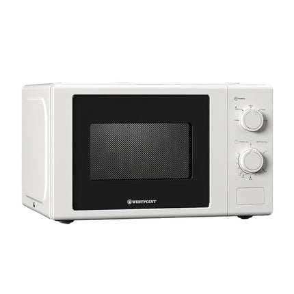 WESTPOINT Φούρνος Μικροκυμάτων 20L 700W με Μηχανικό Χειρισμό, Λειτουργία Απόψυξης & 5 Επίπεδα Ισχύος Άσπρο WMS2024