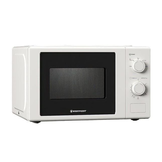 WESTPOINT Φούρνος Μικροκυμάτων 20L 700W με Μηχανικό Χειρισμό, Λειτουργία Απόψυξης & 5 Επίπεδα Ισχύος Άσπρο WMS2024