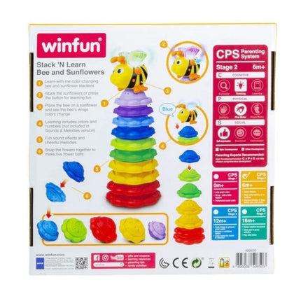 WINFUN Παιχνίδι Στοίβαξης Ηλίανθων με Μελισσούλα που Αλλάζει Χρώμα