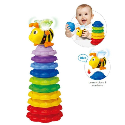 WINFUN Παιχνίδι Στοίβαξης Ηλίανθων με Μελισσούλα που Αλλάζει Χρώμα