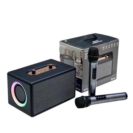 Φορητό Wireless Party Box M2008 με 2 Ασύρματα Μικρόφωνα, Hi-Fi Ήχο & Διπλά Ηχεία 3″ Μαύρο