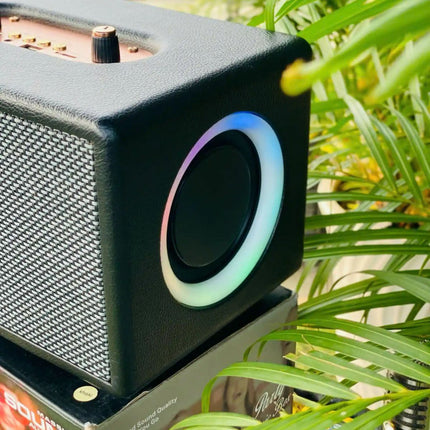 Φορητό Wireless Party Box M2008 με 2 Ασύρματα Μικρόφωνα, Hi-Fi Ήχο & Διπλά Ηχεία 3″ Μαύρο