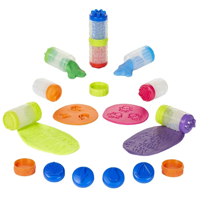 Wonder Factory Never Dry Mega Set Μεγάλο Σετ Πλαστελίνης με 8 Σωληνάρια, 12 Σφραγίδες & 6 Εργαλεία Δημιουργίας 595137-EUC, 3+ Ετών