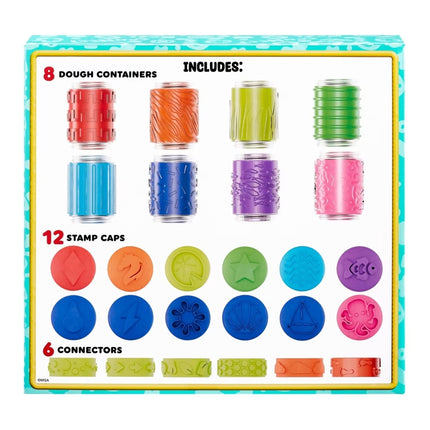 Wonder Factory Never Dry Mega Set Μεγάλο Σετ Πλαστελίνης με 8 Σωληνάρια, 12 Σφραγίδες & 6 Εργαλεία Δημιουργίας 595137-EUC, 3+ Ετών