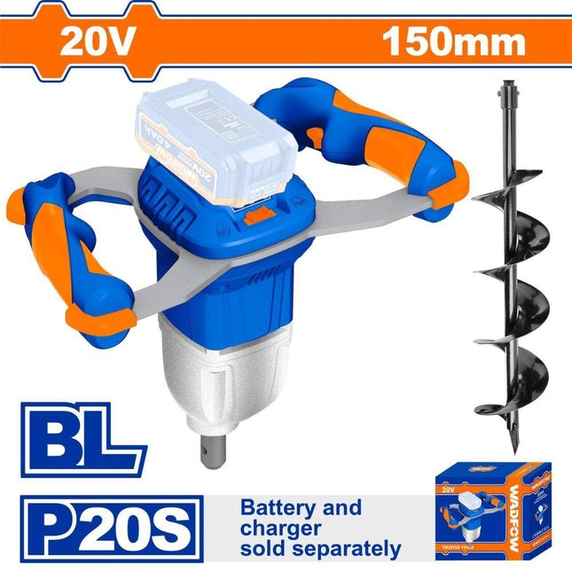 WADFOW Τριβέλα Γεωτρύπανο Μπαταρίας 20V Brushless SOLO (Χωρίς Μπαταρία & Φορτιστή)