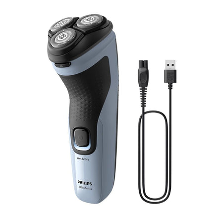 PHILIPS 3000X Series Επαναφορτιζόμενη Περιστρεφόμενη Ξυριστική Μηχανή Προσώπου με 27 Αυτοακονιζόμενες Λεπίδες, Κεφαλές 4D Flex, Αδιάβροχη & έως 40 Λεπτά Χρόνο Λειτουργίας X3003/00