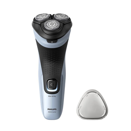 PHILIPS 3000X Series Επαναφορτιζόμενη Περιστρεφόμενη Ξυριστική Μηχανή Προσώπου με 27 Αυτοακονιζόμενες Λεπίδες, Κεφαλές 4D Flex, Αδιάβροχη & έως 40 Λεπτά Χρόνο Λειτουργίας X3003/00