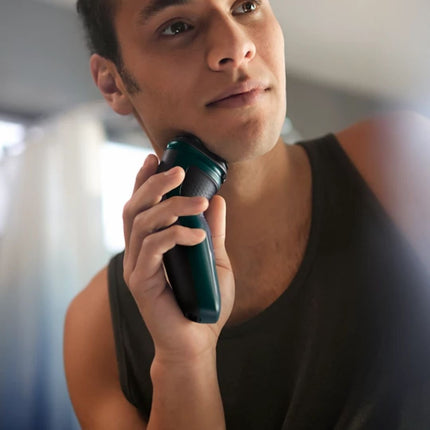 PHILIPS 3000X Series Επαναφορτιζόμενη Περιστρεφόμενη Ξυριστική Μηχανή Προσώπου με Τεχνολογία SkinProtect, Κεφαλές 4D Flex, Τεχνολογία SkinProtect, Αδιάβροχη & έως 45 Λεπτά Λειτουργίας X3052/00