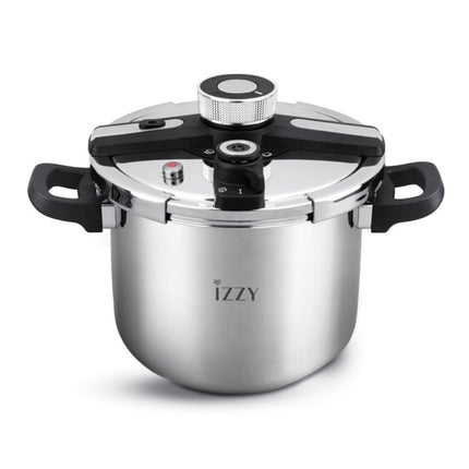 IZZY Gourmet Χύτρα Ταχύτητας 9L από Ανοξείδωτο Ατσάλι με Εύκολο Κλείσιμο & Ρυθμιζόμενη Βαλβίδα