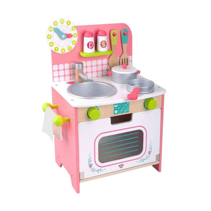 Tooky Toys Ξύλινη Κουζίνα με Αξεσουάρ για Μικρούς Σεφ 3+ Ετών