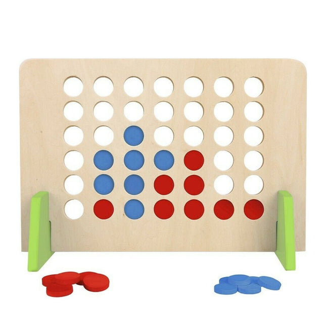 Tooky Toy Ξύλινο Επιτραπέζιο Παιχνίδι Λογικής «Πέτυχε 4 Στη Σειρά» για 2 Παίκτες TF959 3+ Ετών