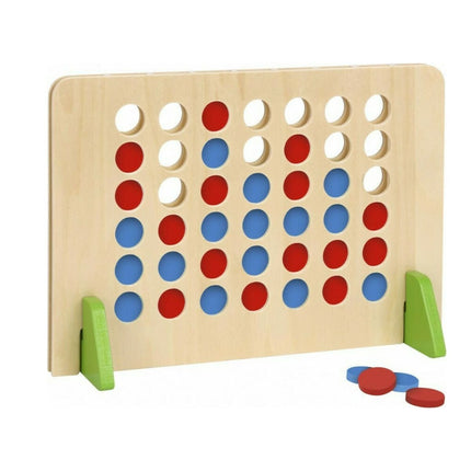 Tooky Toy Ξύλινο Επιτραπέζιο Παιχνίδι Λογικής «Πέτυχε 4 Στη Σειρά» για 2 Παίκτες TF959 3+ Ετών