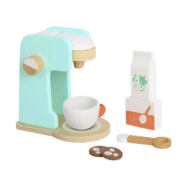 Tooky Toy Ξύλινο Σετ Καφετιέρας για Μικρούς Barista 7 Τεμάχια TF841 3+ Ετών