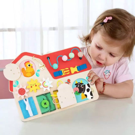 Tooky Toy Ξύλινο Πολυμορφικό Εκπαιδευτικό Σπίτι Δραστηριοτήτων 36+ Μηνών