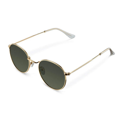 MELLER YSTER Unisex Στρογγυλά Γυαλιά Ηλίου με Χρυσό Μεταλλικό Σκελετό και Πράσινους Πολωτικούς Φακούς UV400 Y-GOLDOLI Gold Olive